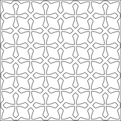 Vector pattern with symmetrical elements . Repeating geometric tiles from striped elements.Monochrome stylish texture.Black and 
white pattern for wallpapers and backgrounds.