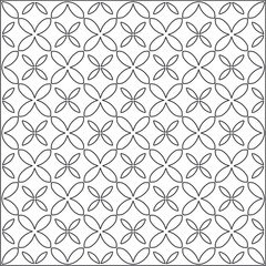 Fototapeta premium Vector pattern with symmetrical elements . Repeating geometric tiles from striped elements.Monochrome stylish texture.Black and white pattern for wallpapers and backgrounds.