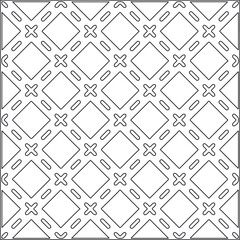 Vector pattern with symmetrical elements . Repeating geometric tiles from striped elements.Monochrome stylish texture.Black and 
white pattern for wallpapers and backgrounds.