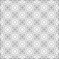 Vector pattern with symmetrical elements . Repeating geometric tiles from striped elements.Monochrome stylish texture.Black and 
white pattern for wallpapers and backgrounds.