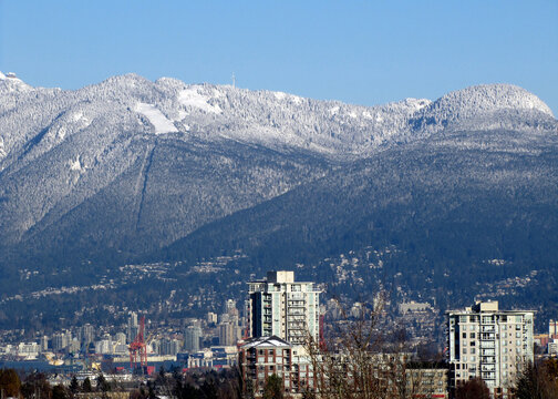 Vancouver Grouse Mountain Under First Snow