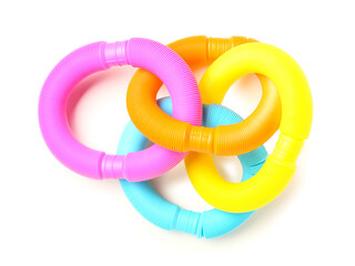 Pop Tubes on white background