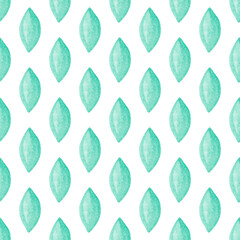 Naadloze patroon met handgetekende aquarel groene bladeren. Abstracte achtergrond. Biologisch, natuurlijk, frisheidsconcept voor textiel, print, enz.