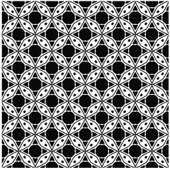 Seamless vector pattern in geometric ornamental style. Black  pattern.Design element for prints, backgrounds, template, web pages 
and textile pattern. Geometric art.