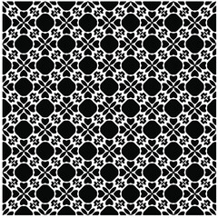 Seamless vector pattern in geometric ornamental style. Black  pattern.Design element for prints, backgrounds, template, web pages 
and textile pattern. Geometric art.