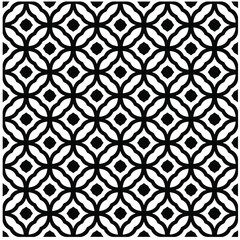 Seamless vector pattern in geometric ornamental style. Black  pattern.Design element for prints, backgrounds, template, web pages 
and textile pattern. Geometric art.