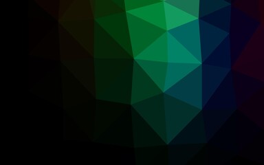 Obraz premium Dark Multicolor, Rainbow vector low poly cover.