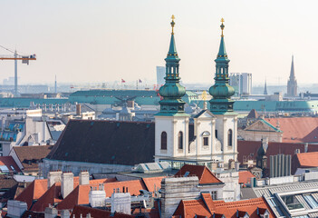 Obraz premium Jesuit church (Jesuitenkirche) or University church in Vienna, Austria
