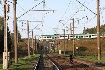 Fototapeta na wymiar passenger transportation by rail 