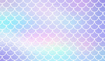 Abstract pattern. Scale animal background. Fish watercolor texture. Skin fish. Holographic pattern fishscale for design summer prints. Holograph dreamy princess backdrop. Vector illustration