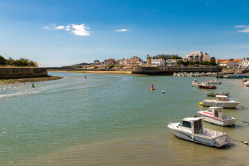 Saint-Gilles-Croix-de-Vie, in Vendee, typical harbor 
