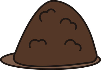 土で作った可愛い小山