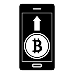 Bitcoin Flat Icon Isolated On White Background