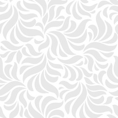 Grey abstract seamless  floral pattern