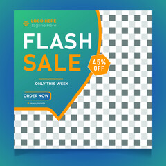 Flash sale social media post template