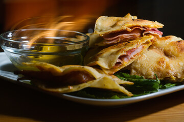 Ham and Cheese Quesadilla