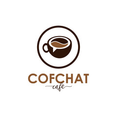Coffee cup vector logo design template