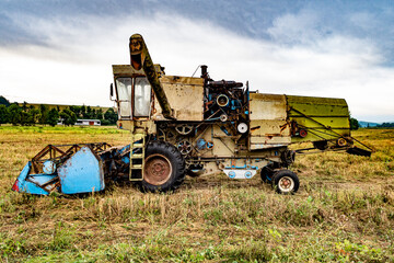 Fototapeta premium old rusty harvester