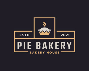 Classic Vintage Retro Label Badge Emblem for Stamp Pie Bakery House Logo Design Inspiration