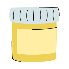 yellow medical bottle