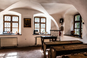 Interior of the First Romanian School. Brasov, Romania.