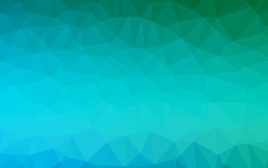 Fototapeta premium Light Blue, Green vector polygonal background.