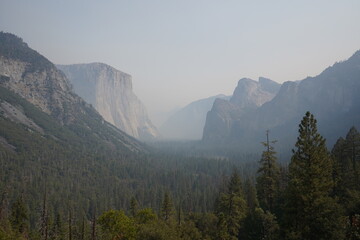 カリフォルニア州　ヨセミテ国立公園　トンネルビュー　景色