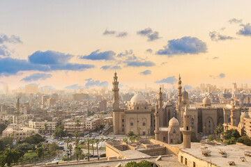Fototapeta premium Nice view of the Mosque-Madrasa of Sultan Hassan in Cairo, Egypt