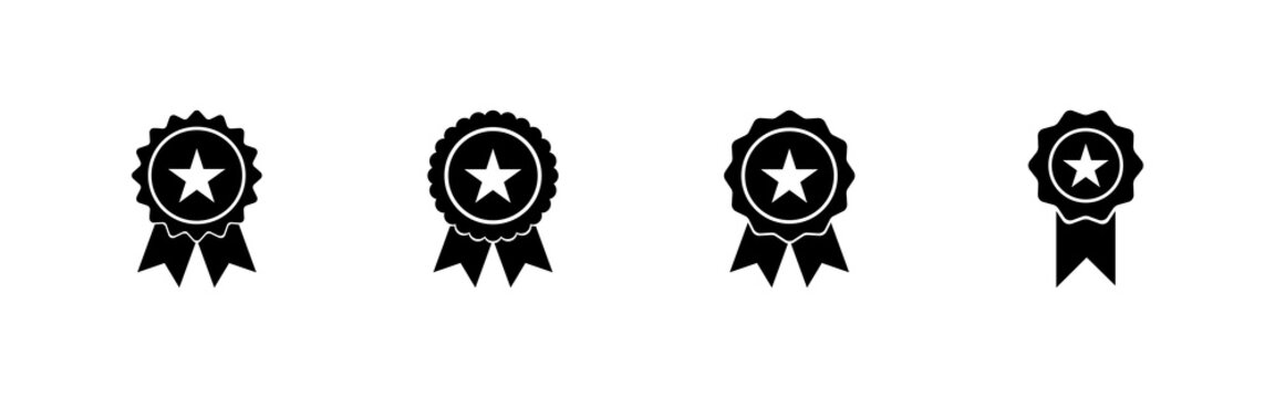 Badge icon set. Awards icon vector. Achieve sign and symbols