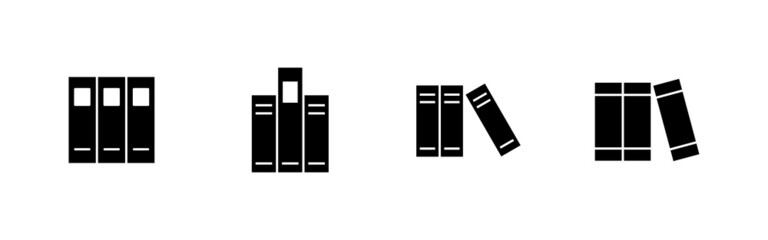 Library icons set. education sign and symbol