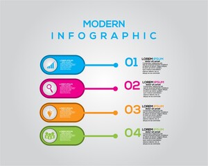 Modern Business infographic, vector infographics timeline design.
Business data visualization. Process chart. Abstract elements of graph, diagram with steps. Business template for presentation.
