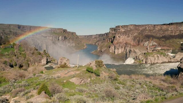 Twin Falls Idaho the location of Shoshone Falls on the Snake River 