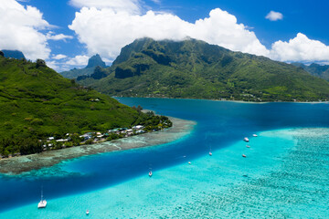 French Polynesia Island in South Pacific Ocean Mo'orea, Tahiti, Fakarava