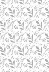 グレーの草木の白背景の縦の壁紙
