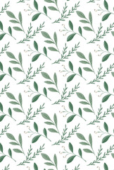 緑の草木の白背景の縦の壁紙
