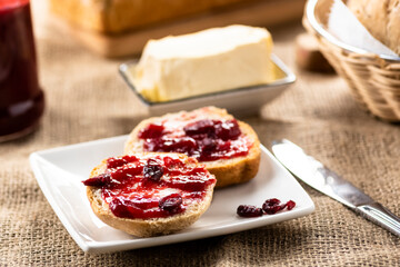 tasty bread the basis of a good breakfast