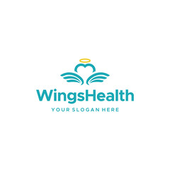 Modern design WINGS HEALTH self care logo design