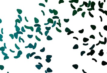 Light Blue, Green vector background with abstract forms.