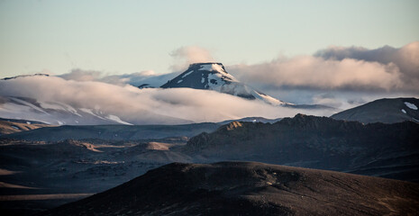 volcano mountain tip, Landmannalaugar, Fjallabak Nature Reserve, Highlands of Iceland