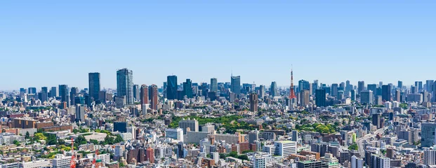 Tuinposter 東京　青空と都市風景　ワイド © oben901