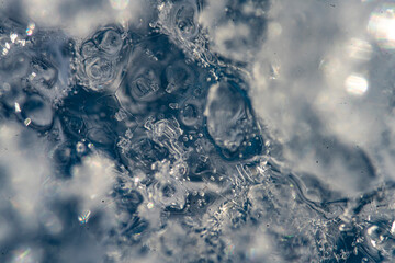 macro frost, frozen structures, ice, ice crystals, low temperature, winter background