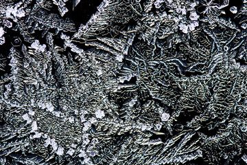 macro frost, frozen structures, ice, ice crystals, low temperature, winter background