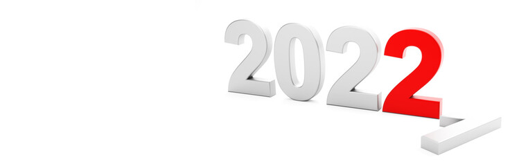 Happy New Year Background. Start to 2022. 3D illustration