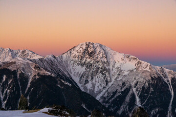 日本の冬山　風景