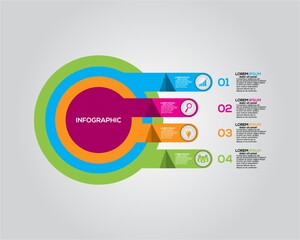 Circle Modern Business infographic,vector infographics timeline design.
Business data visualization. Process chart. Abstract elements of graph, diagram with steps. Business template for presentation.
