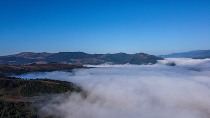 Fototapeta na wymiar Clouds Over Carpathians Mountains