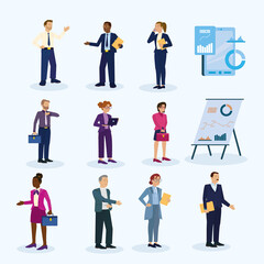 businesspeople and boards