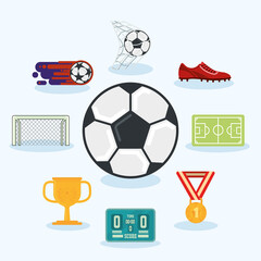 nine soccer items