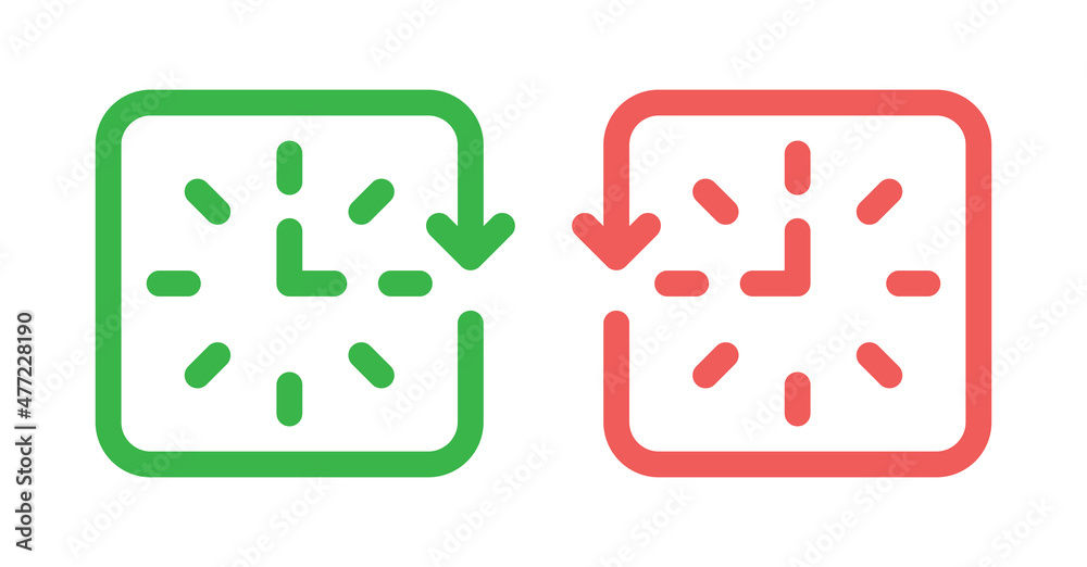 Poster time and clock icon vector illustration.