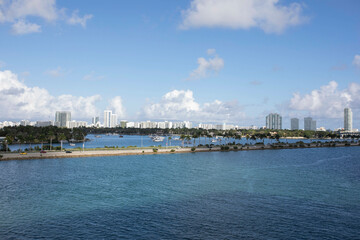 Miami, FL, highway to South Beach